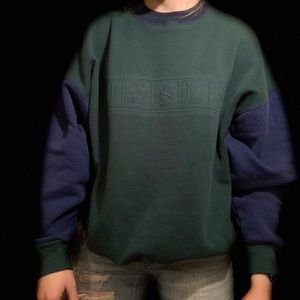 Vintage Colorblock Jesus Sweatshirt